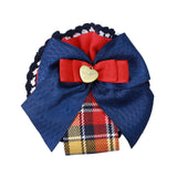 Navy & Red Tartan Hairband