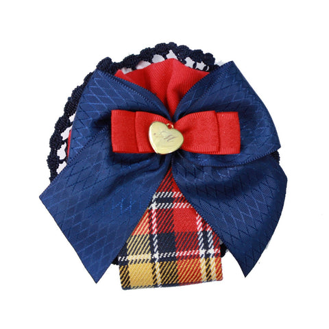 Navy & Red Hair Clip