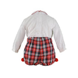 Red Check Baby Boy Suit