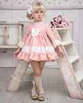 Pink & Ivory Lace Dress Set