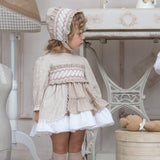 Baby Girls Beige Puffball Dress