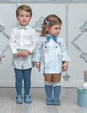 Boys Blue Jacquard Suit