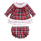 Red Check Baby Dress Set