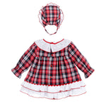 Red Check Baby Dress Set