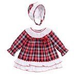 Red Check Baby Dress Set